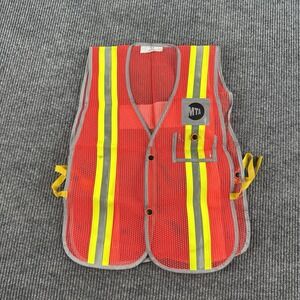 MTA New York City Transit Vest Reflective Mesh Utility Subway Worker Orange 2010